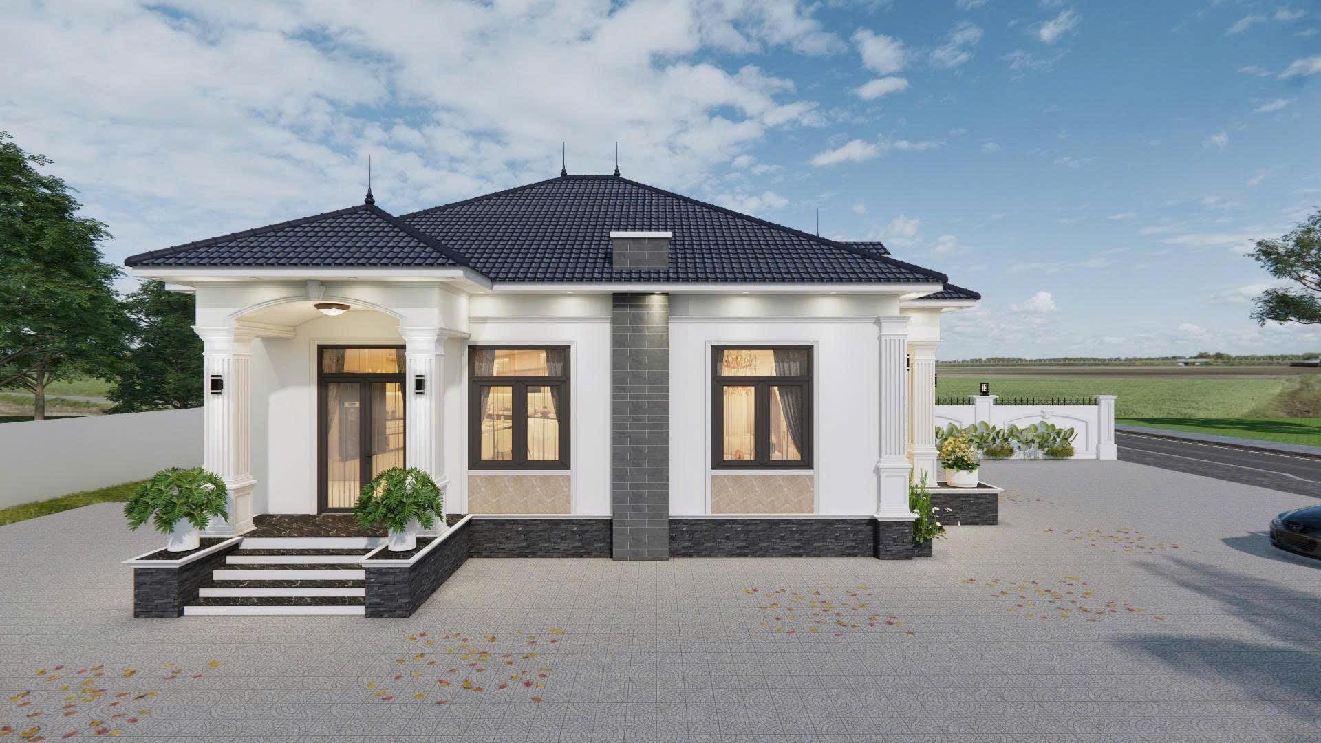 Phối cảnh biệt thự mái Nhật — Trần Gia Phát