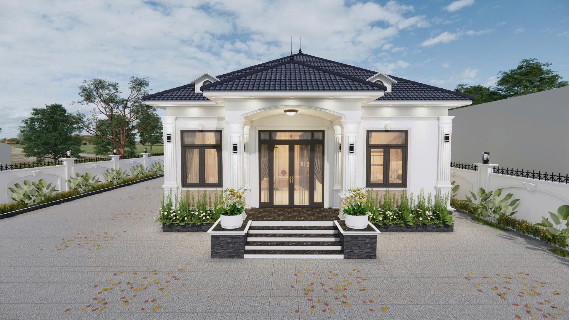 Phối cảnh biệt thự mái Nhật — Trần Gia Phát