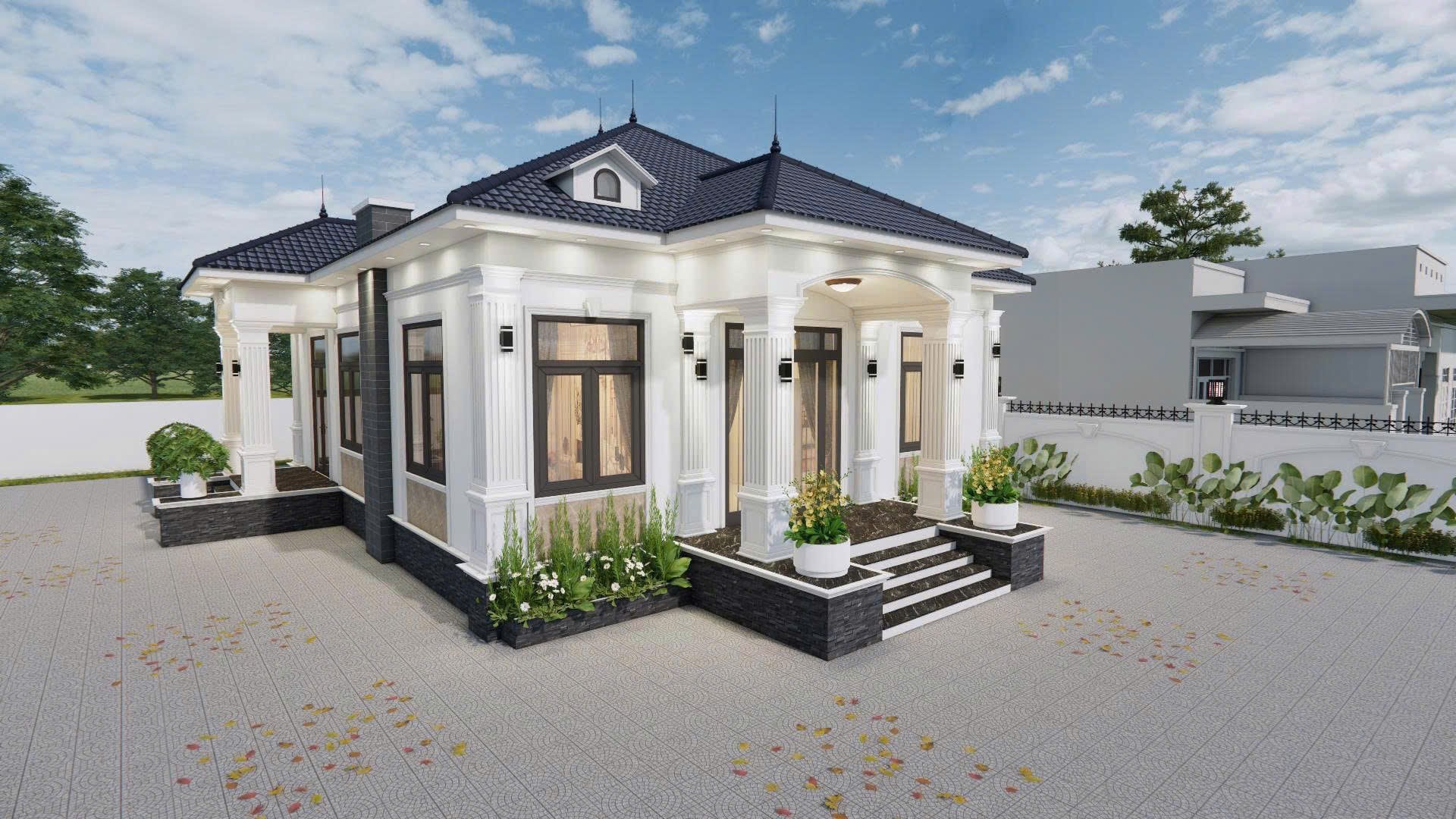 Phối cảnh biệt thự mái Nhật của TGP Construction
