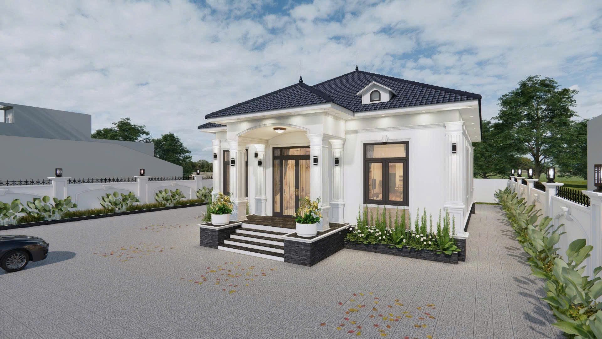 Phối cảnh biệt thự mái Nhật — Trần Gia Phát